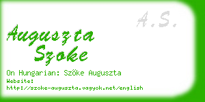 auguszta szoke business card